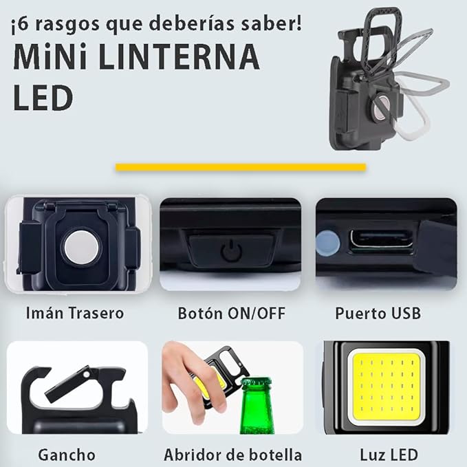 MINI LINTERNA LLAVERO LED - OFERTA 2 X 1