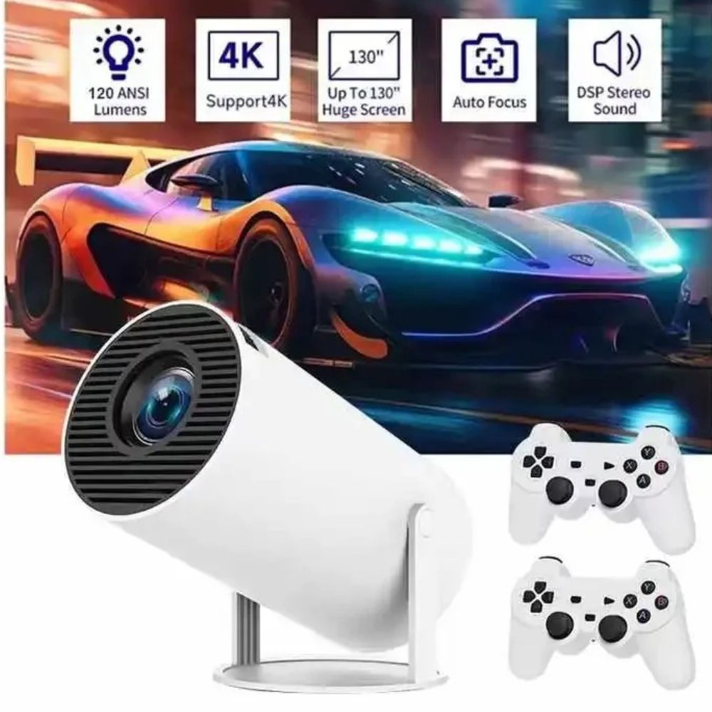 PROYECTOR SMART TV ANDROID + VIDEOCONSOLA CON 2 MANDOS