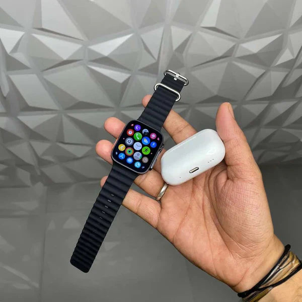 Kit SmartWatch 9 ULTRA 2 + Airpods Pro 2+ 2 Correas de Obsequio Liquidación de Navidad