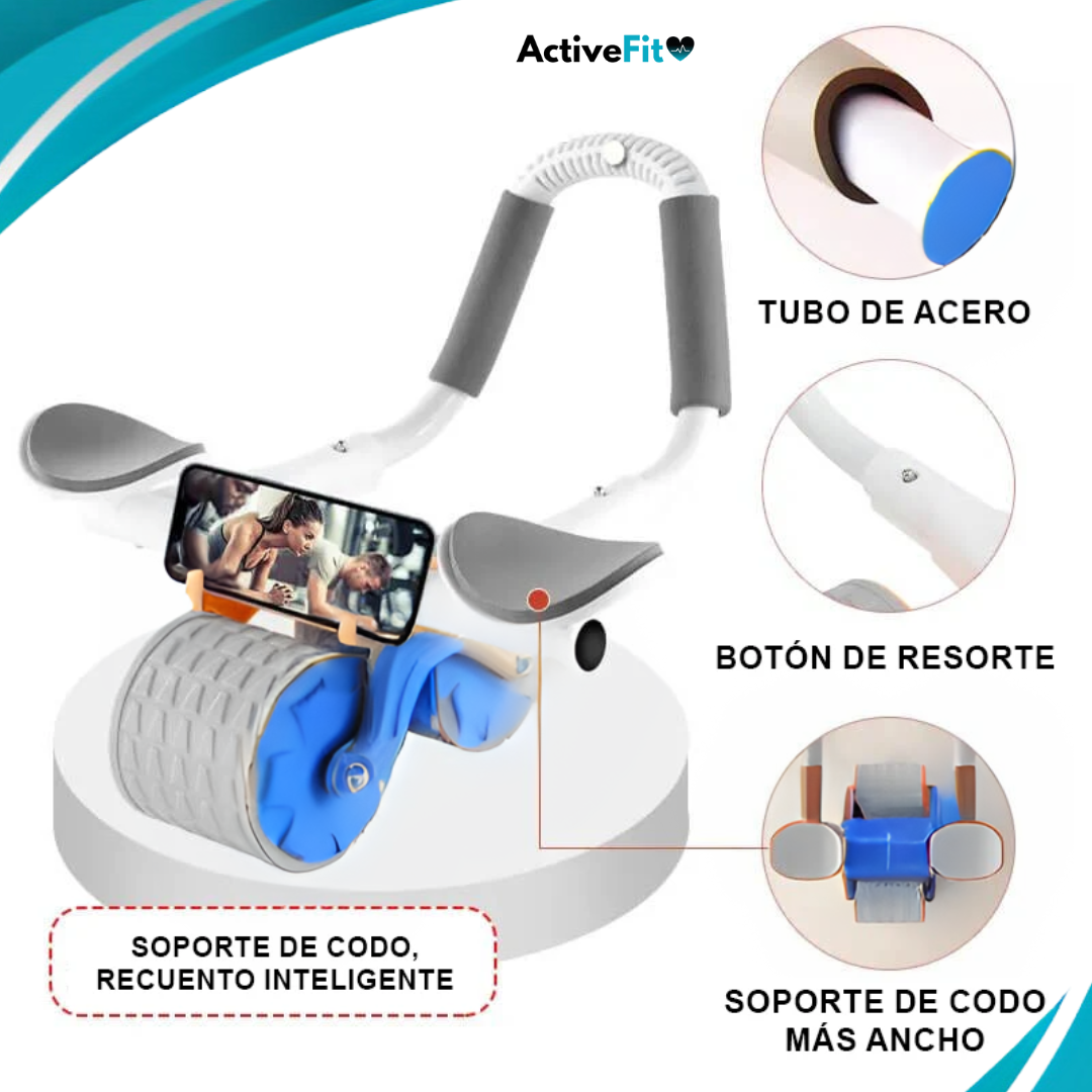 Rodillo Abdominal Activefit® + Cronómetro y Esterilla Gratis