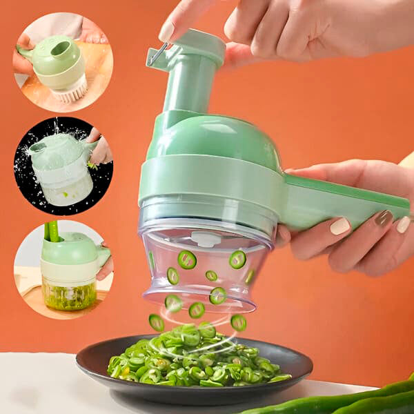 MultiSlice™ Cortador de Verduras Eléctrico 4 en 1