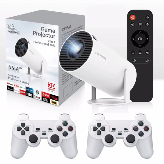 PROYECTOR SMART TV ANDROID + VIDEOCONSOLA CON 2 MANDOS